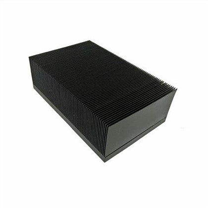 Radiador d'aleta raspada d'alumini anoditzat negre