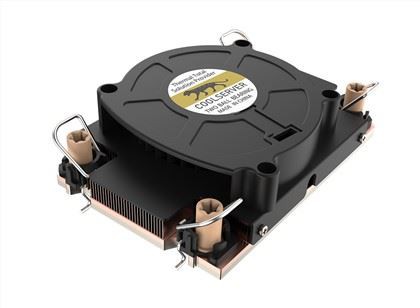 Dissipador de calor de la càmera de vapor d'aleta de coure amb ventilador de refrigeració 1u servidor refrigerador de CPU per a LGA4189