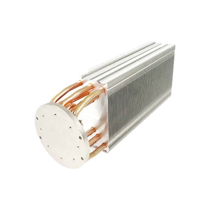 Aluminum Stamping Fin Heat Sink With Heat Pipes For LED